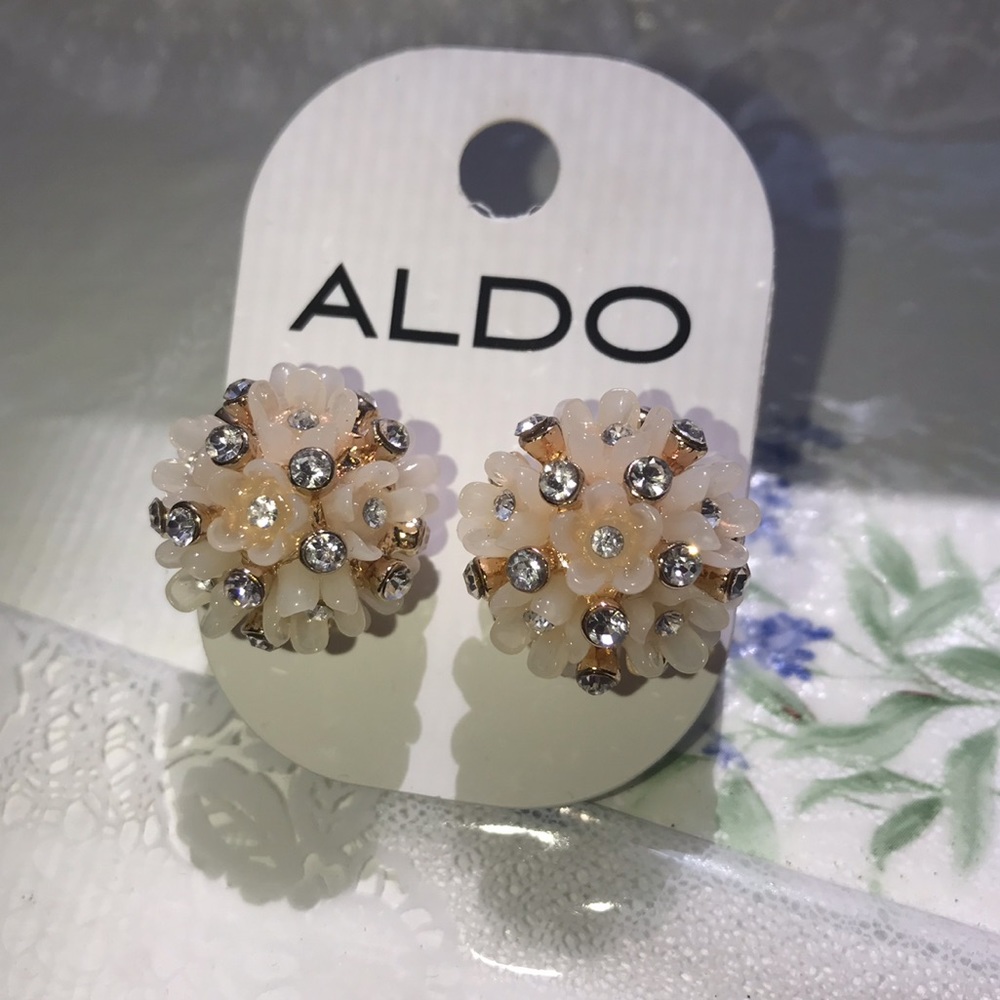 Flower Earrings with diamond studs from Aldo